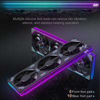 Ventilateur de refroidissement pour boîtier PC de jeu Lovingcool OEM ODM avec affichage de la vitesse, ventilateur de refroidissement intégré pour châssis d'ordinateur 360 mm, ARGB