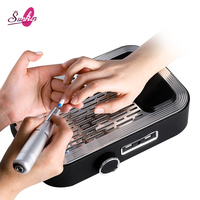 Machine à ongles multifonctionnelle 5-en-1 rechargeable avec aspirateur à ongles, lime à ongles, filtre et lampe UV