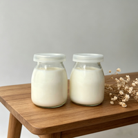 Bouteille en verre classique pour pouding, pot à yaourt, tasse à dessert, tasse à mousse, résistante aux hautes températures, pour camping et cuisine, emballage