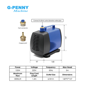 G-penny 5.5KW er25 220V/380V kim loại làm việc nước làm mát động cơ trục chính, biến tần, khung, máy bơm nước, động cơ trục chính Kit - Product Image 5