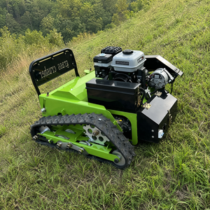 Tondeuse robot chenillée à essence <span class=keywords><strong>4</strong></span> temps de 550 mm avec télécommande pour la coupe de l'herbe et des broussailles sur les pentes - Product Image 1