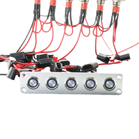 Panneau de commande à bouton-poussoir LED marin pour bateau, camping-car, voiture, yacht