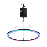 Lumières cinétiques 150W RGB LED anneau DMX contrôle cinétique système de treuil lumières de scène pour DJ Disco Club Bar éclairage d'événements de Noël