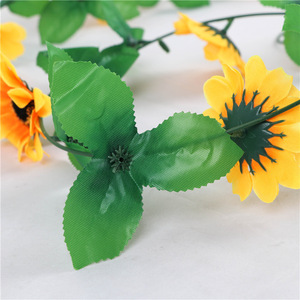 Guirnaldas de Girasoles Artificiales Wen Hope, Verde Oscuro y Verde Claro, Flores de Seda para Decoración de Paredes, Hogar, Bodas, Fotografía al Aire Libre - Product Image 2