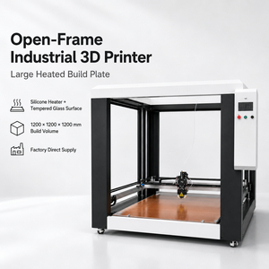 Large Heated <b>Bed</b> FDM 3D Printer 1200x1200x1200mm Build Volume Silicone Heating <b>Pad</b> Tempered Glass Platform Factory Direct - Product Image 1