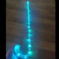 Bastones de Poliéster de 110 cm con Luces LED de Colores Cambiables para Danza del Vientre, Accesorios para Bailarinas, Actuaciones, Fiestas