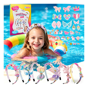 Kids Hairband Craft Kit Sparkling <b>Unicorn</b> Butterfly Gem Bow Headwear Accessories Birthday Toy Party Bundle <b>Gift</b> - Product Image 2
