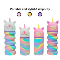 Rainbow Creative WD – trousse à crayons personnalisée, étui à fermeture éclair mignon, modèle d'impression numérique WD-2438, pour l'école, le bureau, la papeterie, 19.5x6.7cm