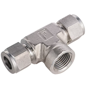 Raccord de tube à double ferrule 6FBT4N-316, raccords de tube d'instrumentation 316SS A-LOK 3/8 X 1/4 NPT SS316, raccord en T femelle - Product Image 5