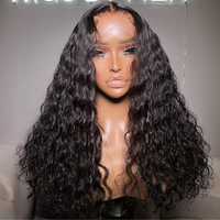 Perruques de cheveux humains bouclés transparents HD 13x6 en dentelle frontale sans colle, style vietnamien naturel, perruque frontale complète en dentelle ondulée vierge