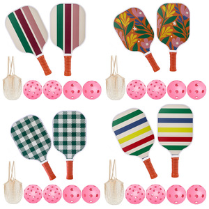Juego de Palas de Pickleball con Bolsa de Malla, 12 Piezas, Raquetas Portátiles para Playa y Exteriores, Diseño Moderno - Product Image 1