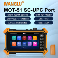 WANGLU Testeur de fibre optique OTDR moins cher avec 1310/1550nm 26/24dB longueur d'onde 80KM/OPM/VFL/LS/RJ45 TDR/UTP testeur de câble