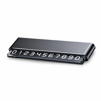 Plaque de stationnement de voiture en alliage d'aluminium, luminescente dans le noir, dissimulation d'un numéro de téléphone en un clic, décoration créative pour tableau de bord