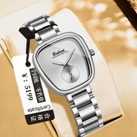 BINBOND jam tangan wanita Quartz, arloji mewah multifungsi desain barel pergerakan tahan air untuk wanita hadiah