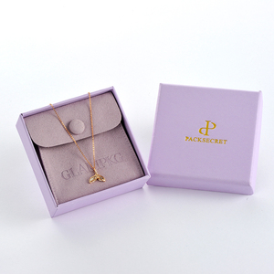 PackSecret Cardboard Custom Hot Stamping Logo Paper Gift Display <b>Storage</b> <b>Lid</b> <b>Boxes</b> <b>Small</b> Ring Packaging Jewelry Box with Foam - Product Image 6