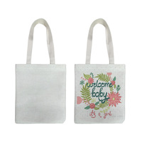 Sacs fourre-tout en tissu lin personnalisé RubySub, rangement par sublimation et sacs à provisions vierges