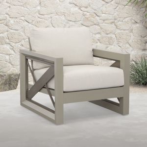 Fauteuil DB Outdoor Modern Geometric Pattern avec panneaux biseautés Résistant à la rouille pour une utilisation en terrasse - Product Image 1
