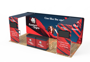 ขาตั้งโชว์ทีวีแบ็คไลท์<span class=keywords><strong>ป้าย</strong></span>โค้งสำหรับโชว์สินค้า20x10ft ดีไซน์ใหม่ - Product Image 5