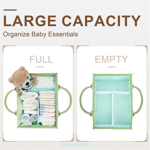 Caddy Organizer for Portable Changing <b>Table</b> Dresser <b>Car</b> Baby Basket Nursery Storage Diaper Caddy Organizer - Product Image 4