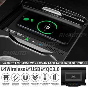 Cargador Inalámbrico para Auto de 15W para Benz AMG A35L W177 W246 A180 A200 B200 GLB 2019 2020 2021 2022, Cargador Rápido para Teléfono, Soporte de Carga - Product Image 1