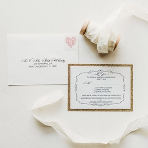 Di alta Qualità Splendido Bianco e Nero Con Copertina Rigida di Stile del Libro di Carta di Inviti di Nozze con Glitter Rispondere