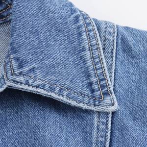 Camicette da donna estate nuova moda <span class=keywords><strong>Jeans</strong></span> corti Vintage a maniche corte camicie femminili top Chic - Product Image 5