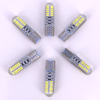 W5W 192 3014 24SMD Silikon gehäuse Breite Glühbirnen DC12V 3014 LED Auto Innenraum Lese lampe Begrenzung leuchte Canbus T10 LED