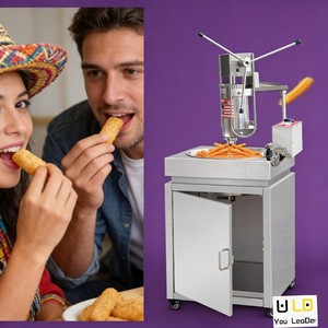 Machine à churros électrique et accessoires pour les activités de carnaval et les banquets de mariage - Conception intégrée en acier inoxydable - Product Image 5