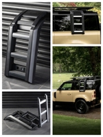 Échelle de camion pliable en aluminium léger, échelle d'accès au toit amovible avec conception antidérapante, échelle latérale pour pick-up