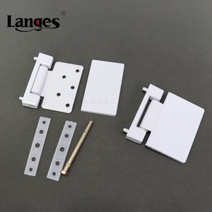 Charnière pivotante en alliage d'aluminium pour porte et fenêtre, avec couvercle en plastique, système d'ouverture à battant, avec vis - Product Image 4