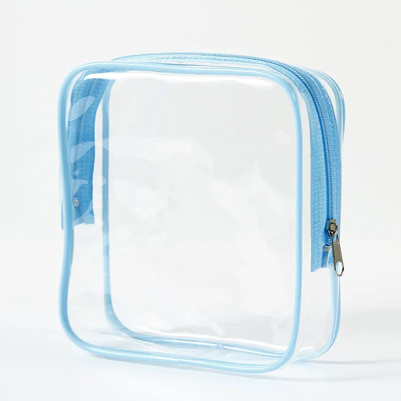 Saco de cosméticos transparente para viagem, popular, pvc transparente, caixa de embalagem para creme