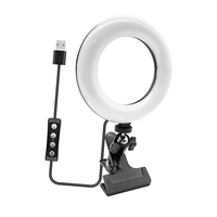 Éclairage Annulaire LED Professionnel et Réglable de 6 Pouces pour Conférence Vidéo, Selfie et Photographie sur Ordinateur Portable