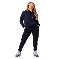 Nouvel ensemble de jogging pour femme 2026 – Survêtement uni personnalisé avec sweat à capuche et pantalon de survêtement