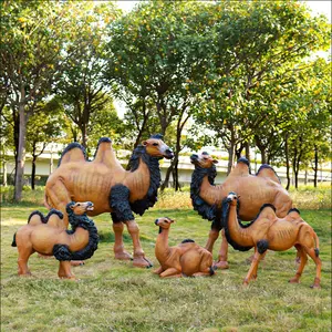 Yaşam boyutu deve heykeli fiberglas hayvan heykeli heykel hayvanat bahçesi bahçe dekor