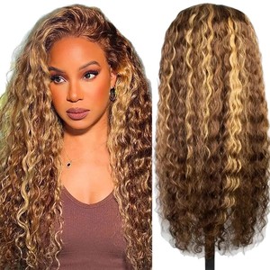 Parrucca afro a tubo riccio piccolo, resistente alle alte temperature, colorato effetto pianoforte, realizzata a macchina, soffice e riccia, stile viral svizzero, molto venduta - Product Image 4