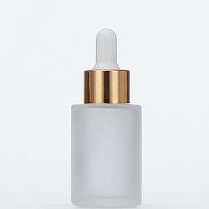 Bouteille en verre cosmétique de haute qualité de 30ml avec huile essentielle de cylindre rond d'épaule plate de compte-gouttes - Product Image 3