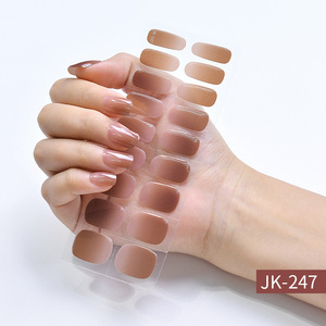 Bandes de gel semi-durcies pour ongles, autocollants 3D noirs pour ongles, enveloppes de couleur unie, décalcomanies OEM pour manucure - Product Image 5