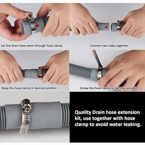 Kit d'extension de <span class=keywords><strong>tuyau</strong></span> de vidange corrugué à alimentation manuelle de qualité hôtelière, <span class=keywords><strong>adaptateur</strong></span> de <span class=keywords><strong>tuyau</strong></span> de vidange flexible pour <span class=keywords><strong>lave</strong></span>-<span class=keywords><strong>linge</strong></span> spécifique - Product Image 4