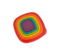 Boîte carrée en plastique PP de conservation des aliments, contenants transparents pour conserver la fraîcheur/avec couvercle plastique emballage pour fruits et légumes