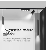 Rail lumineux magnétique LED à 4 fils, nouveau design, avec puces COB, contrôle intelligent, montage en surface, 48V, CRI élevé 90, durée de vie de 50 000 heures