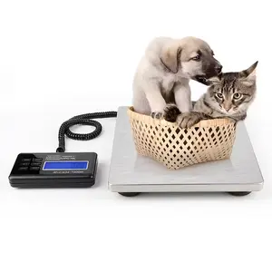 300kg LCD Digital Electronic Pet Weighing Scale Package Shipping Postal Scale Luggage Platform Scale 30x30x2.4cm