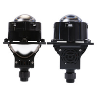 Ampoule de phare LED de voiture à double lentille, projecteur super lumineux, ligne découpée au laser, modification non destructive, 65W 12V universelle