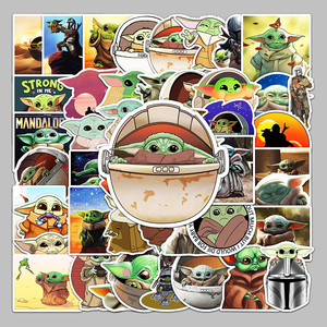 Pegatina de Equipaje con Diseño de Baby Yoda de <span class=keywords><strong>Star</strong></span> <span class=keywords><strong>Wars</strong></span>, Creativa, Impermeable, para Decoración de Patinetes, Computadoras y Tabletas - Product Image 2