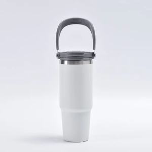 Fabricantes al por mayor 304 taza de coche con aislamiento de acero inoxidable vacío de gran capacidad taza de Bulba de hielo taza de Asa portátil al aire libre - Product Image 3