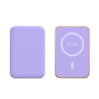 Dernier modèle de mini chargeur magnétique portable 5000mAh Ultra Slim Type-C Lithium ABS Wireless Chargers Power Bank pour Smart Phone