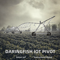 Système d'irrigation à pivot central avec boîte de vitesses et moteur, machine d'arrosage agricole connectée IoT pour l'arrosage de grands champs