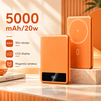 Batterie externe magnétique ultra-mince 50000 mAh à chargement rapide PD 20W, Type-C sans fil, en métal, portable, avec affichage LED – Meilleure vente