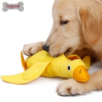 Jouet à renifler en peluche de chien de canard jaune jouet d'identification pour animaux de compagnie indestructible en coton en caoutchouc polaire de lin écologique et durable pour jouer