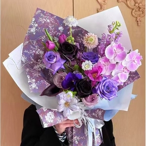 Papel de Envolver Flores Impermeable y Grueso LUCIA, 40x55cm, 100g de Grosor, Reciclable, Color Personalizable, Material de Embalaje para Ramos - Product Image 3