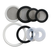 Joint d'étanchéité rond à trois pinces en silicone/EPDM/PTFE en caoutchouc sanitaire de qualité alimentaire KQ avec maille d'écran en acier inoxydable